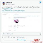 被低估的NFT？神秘买家420颗ETH收购以太坊域名「paradigm.eth」