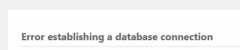 网站出现Error Establishing Database Connection怎么办