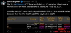 六支以太坊ETH现货ETF盘点，核准进度一览